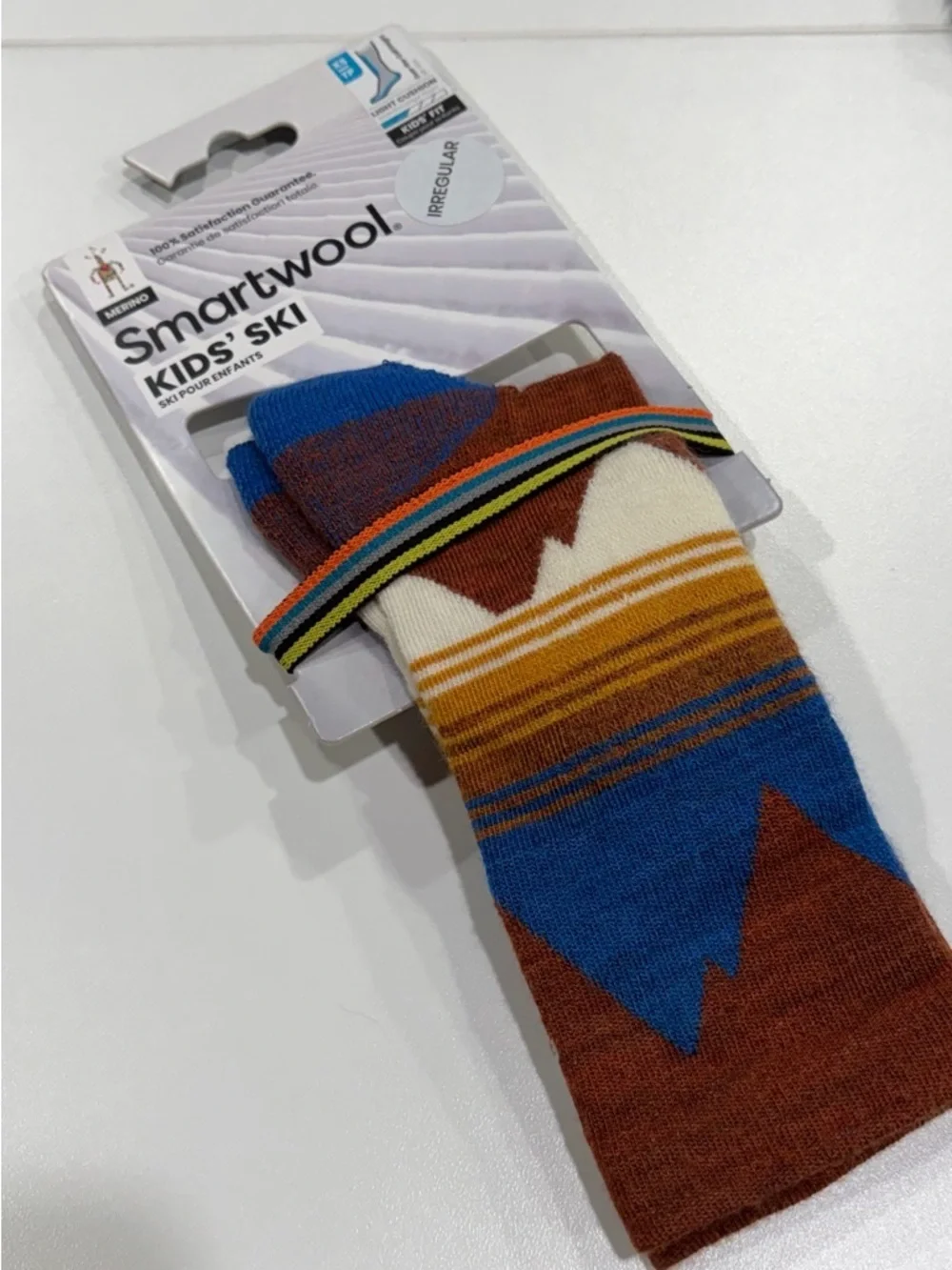 SmartWool Kids XS Light Cushion Ski Socks Over the Calf Blue Mountain NWT Snow